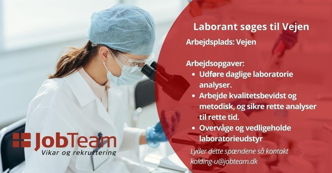 Laborant søges til virksomhed i Vejen